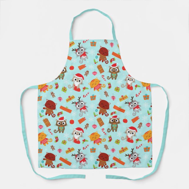 Christmas Cats Apron (Front)