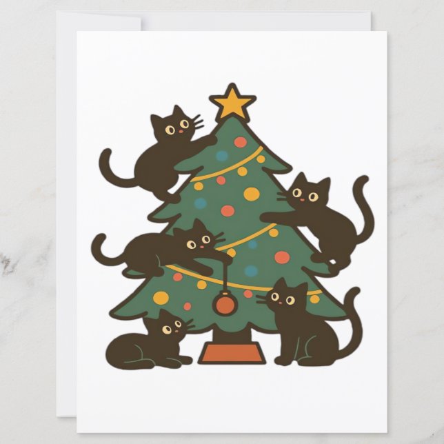 Christmas Cats Around The Tree Holiday Classic (Front)