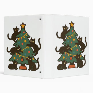 Christmas Cats Around The Tree Holiday Classic Binder