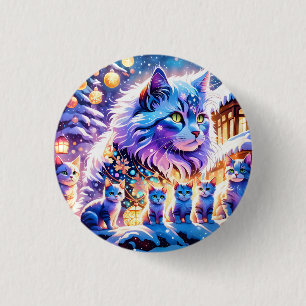 Christmas Cats Display 1 Inch Round Button