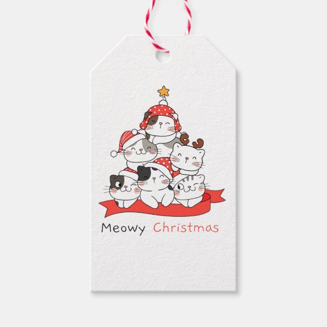 Christmas Cats Gift Tags (Front)