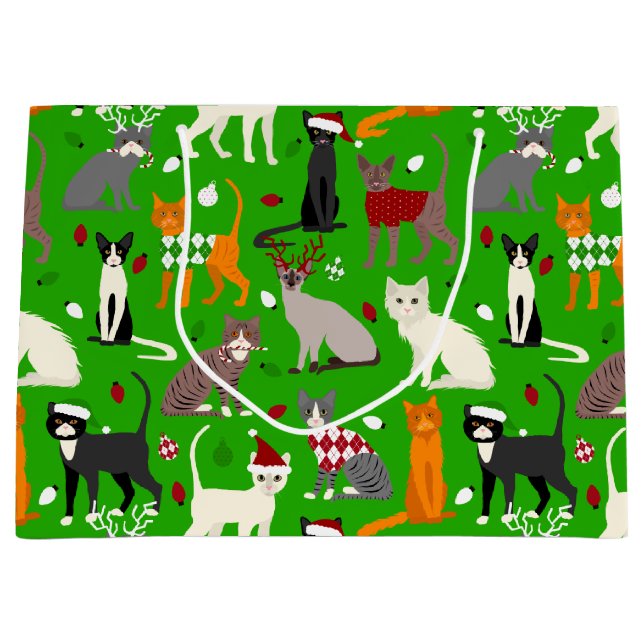 Christmas Cats Grand sac cadeau (Devant)
