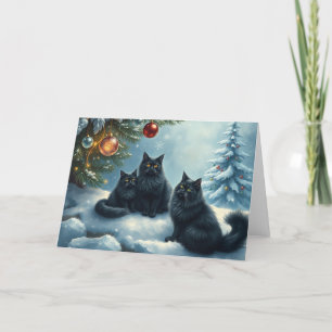 Christmas Cats Greetings Card