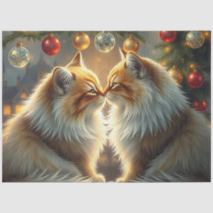 Christmas Cats kissing Tissue Paper