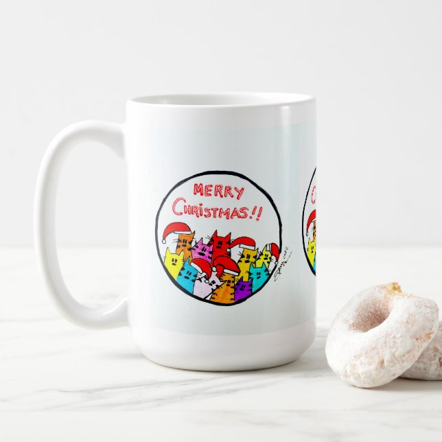Christmas Cats mug (With Donut)