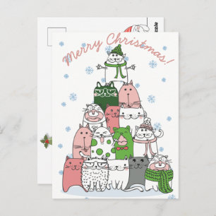Christmas Cats Postcard