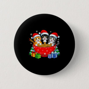 Christmas Cats Ramen Kitten Anime Xmas For Men Wom 2 Inch Round Button