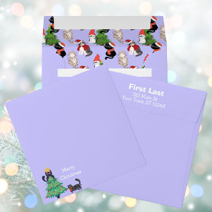 Christmas Cats Square Envelope