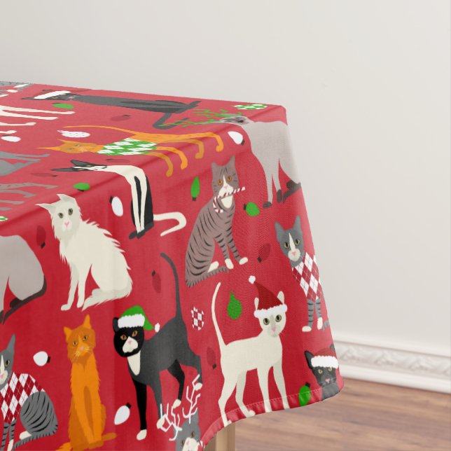 Christmas Cats Tablecloth (In Situ)
