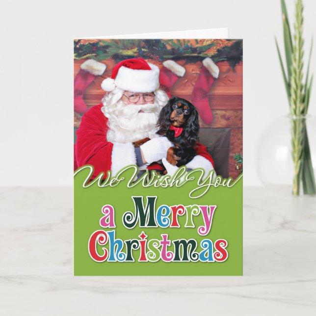 Christmas - Cavalier King Charles Spaniel - Spence Holiday Card (Front)