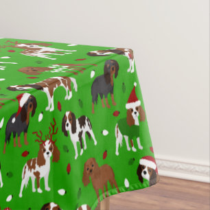 Christmas Cavalier King Charles Spaniel Tablecloth