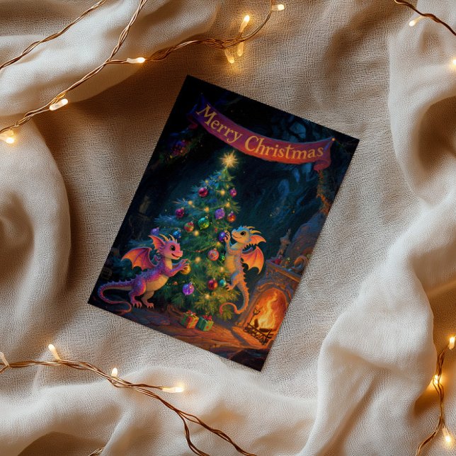 Christmas Cave Dragons – Warm Holiday Wishes Card (Creator Uploaded)