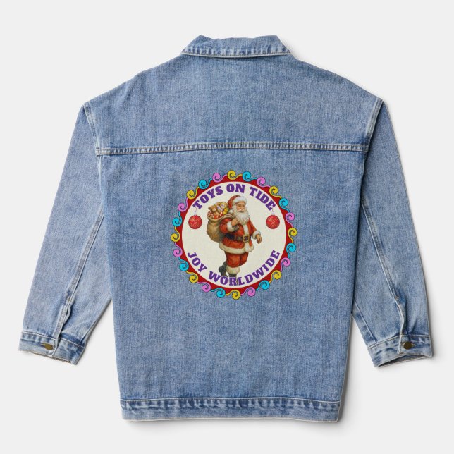 Christmas celebration denim jacket (Back)