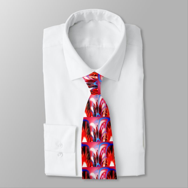 Christmas celebration festive red tie (Tied)