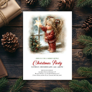 Christmas Celebration Invite Rustic Holiday Scene 