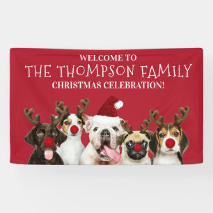 Christmas Celebration-Party - Funny Festive Dogs Banner