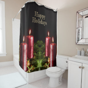 Christmas Celebration Red Candles Winter Holidays
