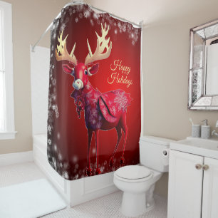 Christmas Celebration Red Reindeer Winter Holidays