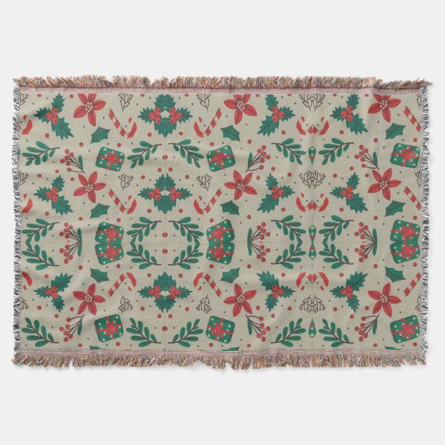 Christmas Celebration  Throw Blanket (Front)