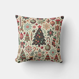 Christmas Celebration Throw Pillow