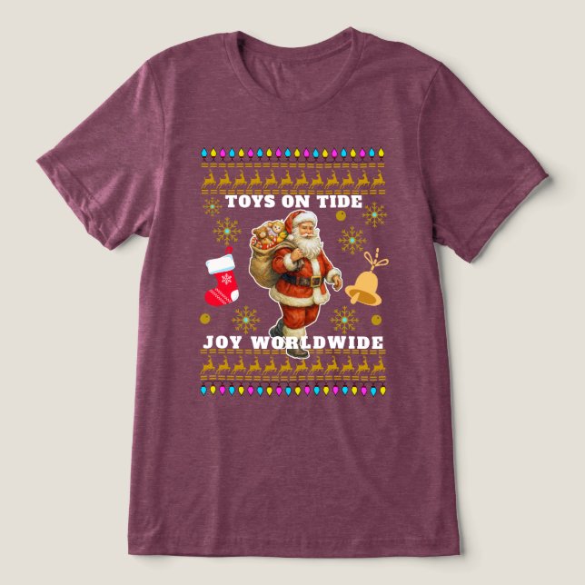 Christmas celebration Tri-Blend shirt (Design Front)