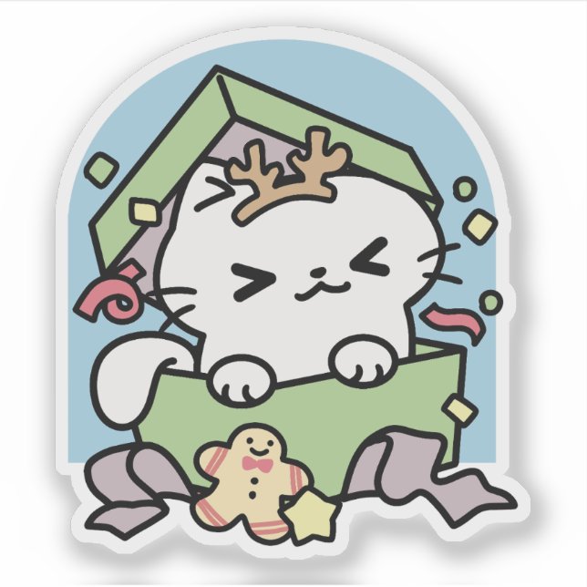 Christmas Celebration with Purr-ty Time Cat (Front)