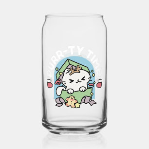 Christmas Celebration with Purr-ty Time Cat Can Glass