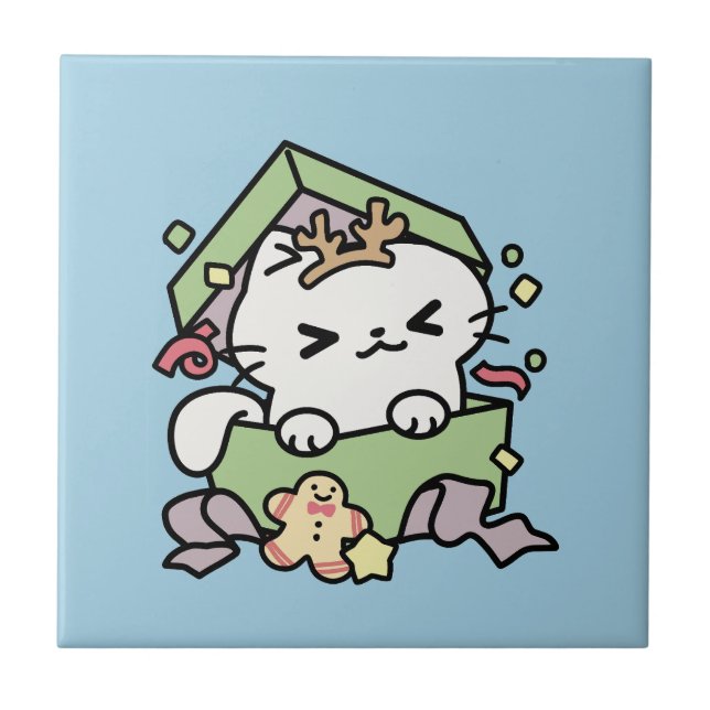 Christmas Celebration with Purr-ty Time Cat Tile (Front)