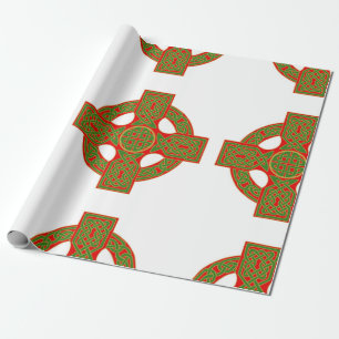Christmas celtic knot wrapping paper