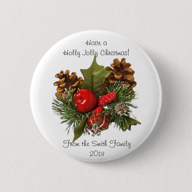 Christmas Centerpiece Design 2 Inch Round Button (Front)