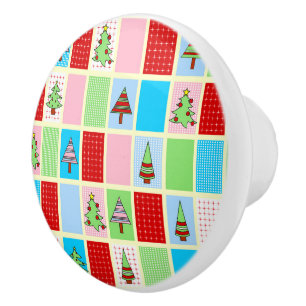 Christmas ceramic knob