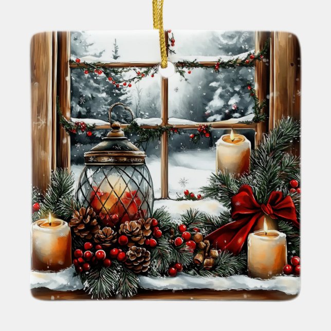 Christmas Ceramic Ornament (Front)