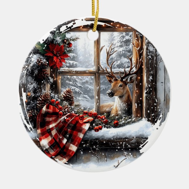 Christmas Ceramic Ornament (Front)