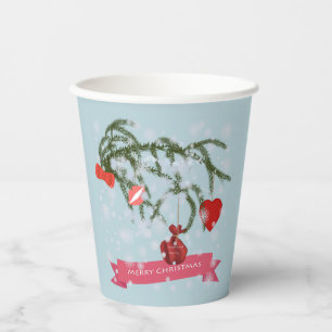 Christmas Ceramic Tile Paper Cups