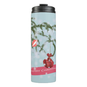 Christmas Ceramic Tile Thermal Tumbler