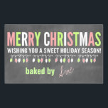 Christmas Chalkboard Baked Goods Labels<br><div class="desc">Fun festive Christmas stickers for your baked goods featuring a chalkboard background.  Perfect labels for gifts given by teachers OR to teachers/school staff!   Be sure to add YOUR name by clicking the customize button below the item.</div>