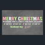Christmas Chalkboard Baked Goods Labels<br><div class="desc">Fun festive Christmas stickers for your baked goods featuring a chalkboard background.  Perfect labels for gifts given by teachers OR to teachers/school staff!   Be sure to add YOUR name by clicking the customize button below the item.</div>