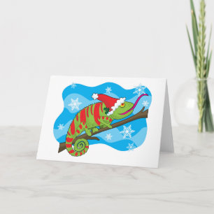 Christmas Chameleon Holiday Card