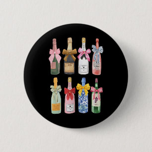 Christmas Champagne Cool Gl Coquette Bottle 2 Inch Round Button