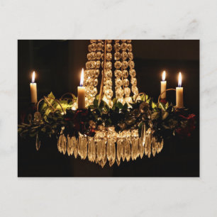 Christmas Chandelier Holiday Postcard