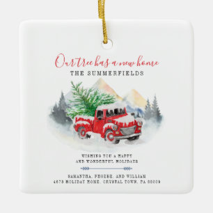 Christmas Change of Address Moving Announcement Ceramic Ornament