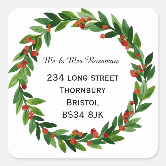 Christmas Change of address sticker (Front)