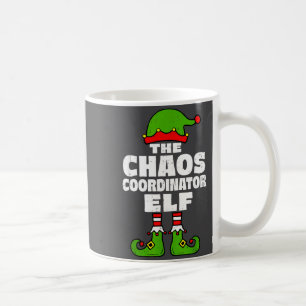 Christmas Chaos Coordinator Elf Funny Xmas Holiday Coffee Mug