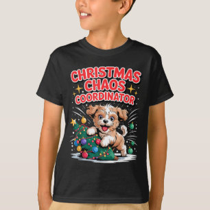 Christmas Chaos Coordinator Xmas Puppy Funny Shi-o T-Shirt