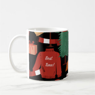Christmas Charm: Festive Pattern Play. Coffee Mug