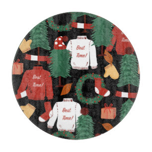 Christmas Charm: Festive Pattern Play. Cutting Board