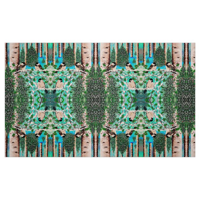 Christmas Chatter Chickadees Fabric 1 (Fat Quarter)