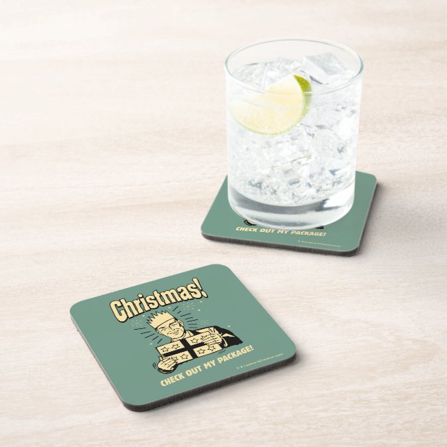Christmas: Check Out My Package Coaster (Right Side)
