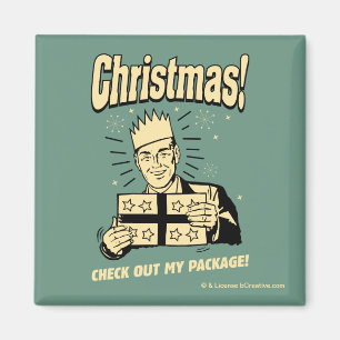 Christmas: Check Out My Package Magnet