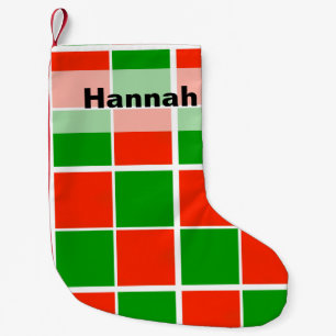 Christmas Checkers Small Christmas Stocking